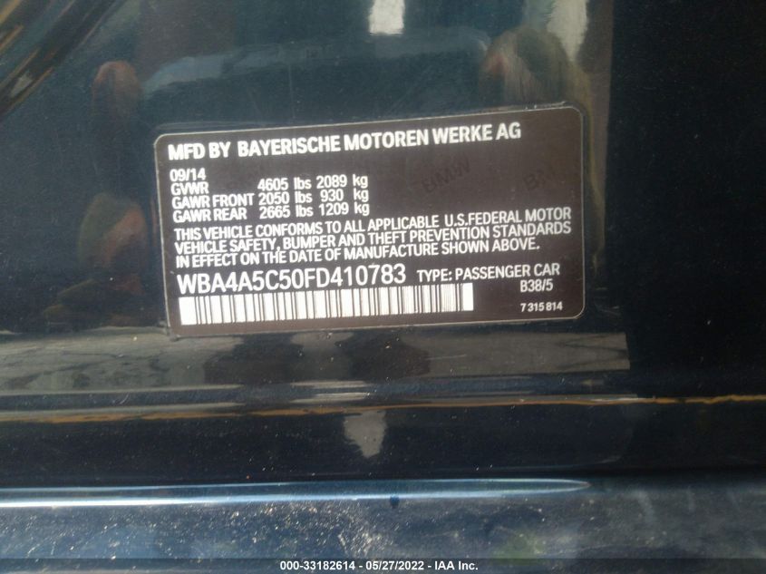 2015 BMW 4 SERIES 428I WBA4A5C50FD410783