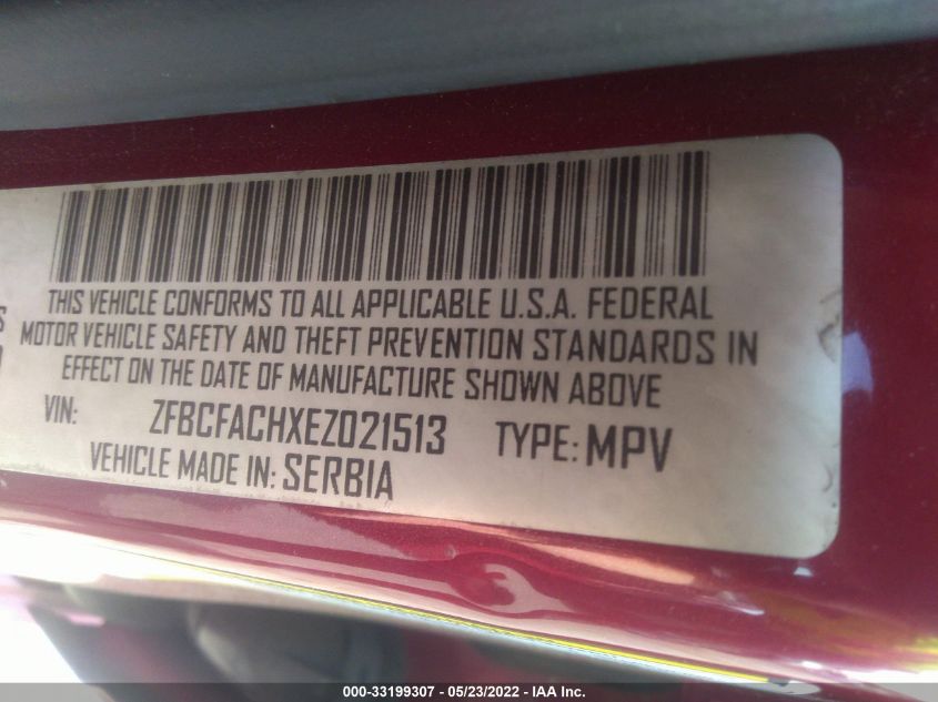 2014 FIAT 500L LOUNGE ZFBCFACHXEZ021513