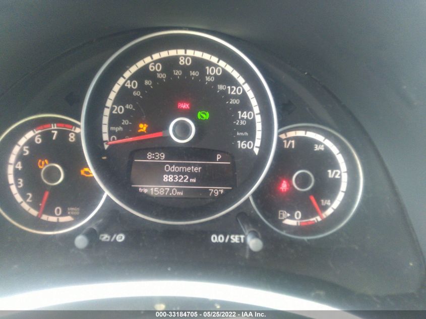 2013 VOLKSWAGEN BEETLE COUPE 2.5L 3VWJX7AT3DM686911