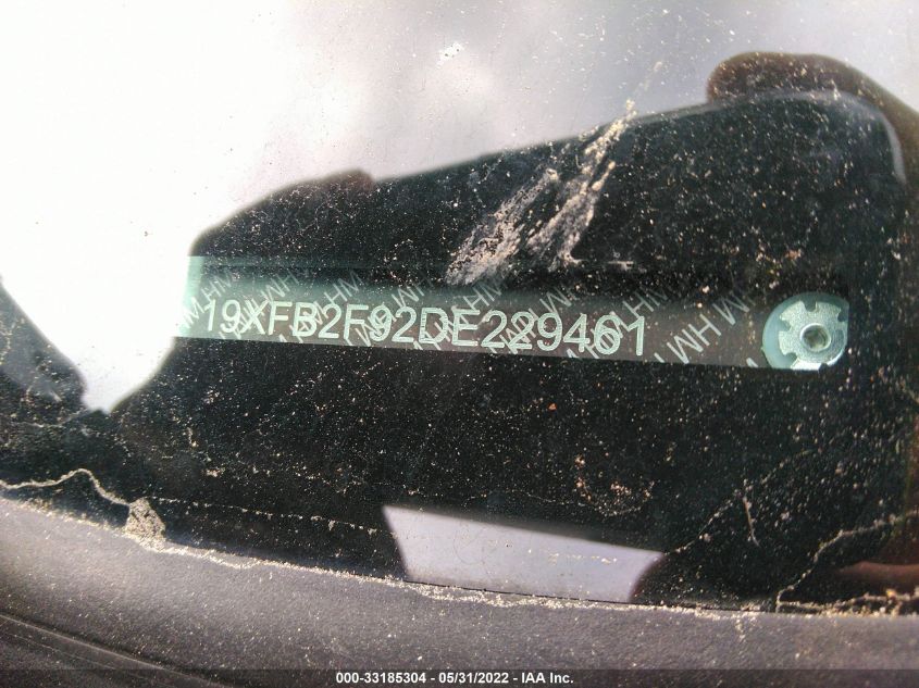 2013 HONDA CIVIC SDN EX-L 19XFB2F92DE229461