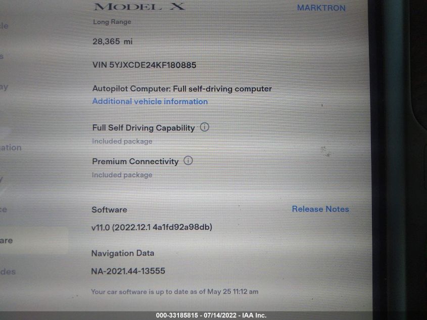 2019 TESLA MODEL X 5YJXCDE24KF180885