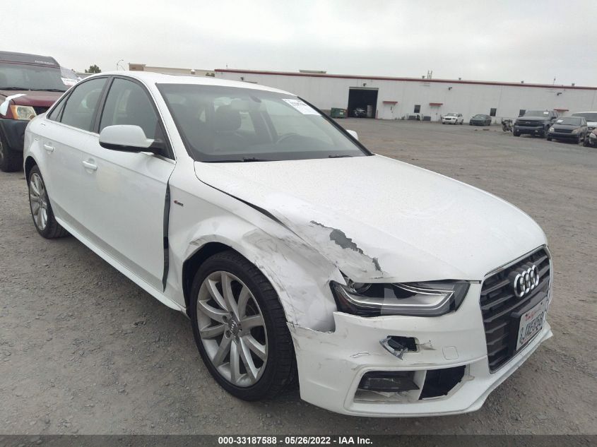 2014 AUDI A4 PREMIUM WAUAFAFL4EN029342