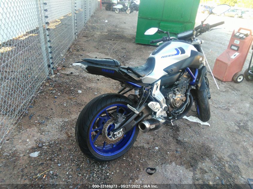 2016 YAMAHA FZ07 JYARM06E1GA006596