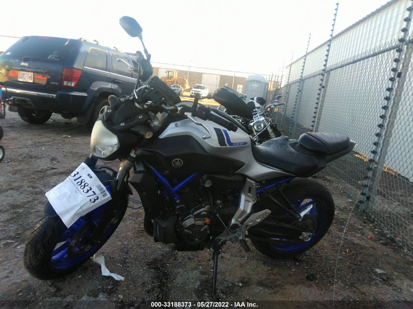2016 YAMAHA FZ07 JYARM06E1GA006596