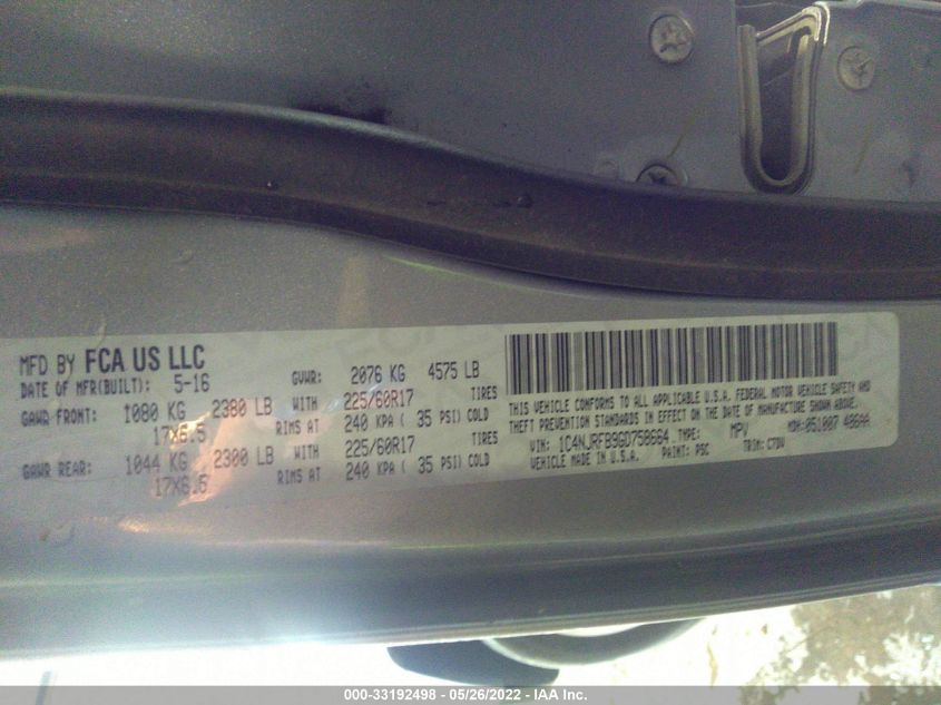 2016 JEEP PATRIOT LATITUDE 1C4NJRFB9GD758664