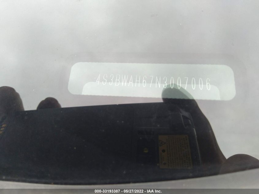 2022 SUBARU LEGACY SPORT 4S3BWAH67N3007006