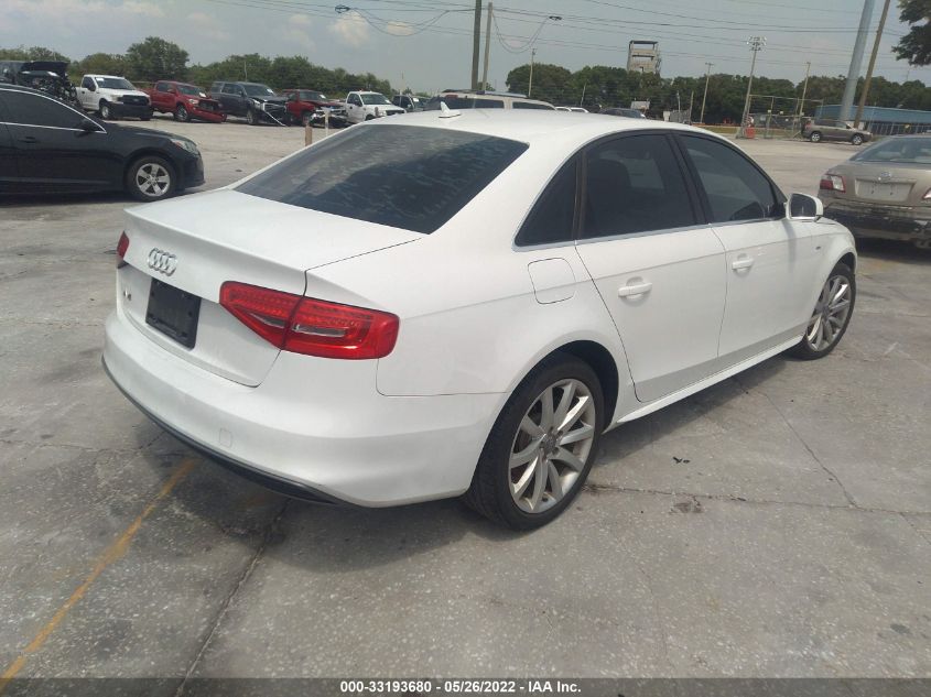 2014 AUDI A4 PREMIUM WAUAFAFL4EN030345
