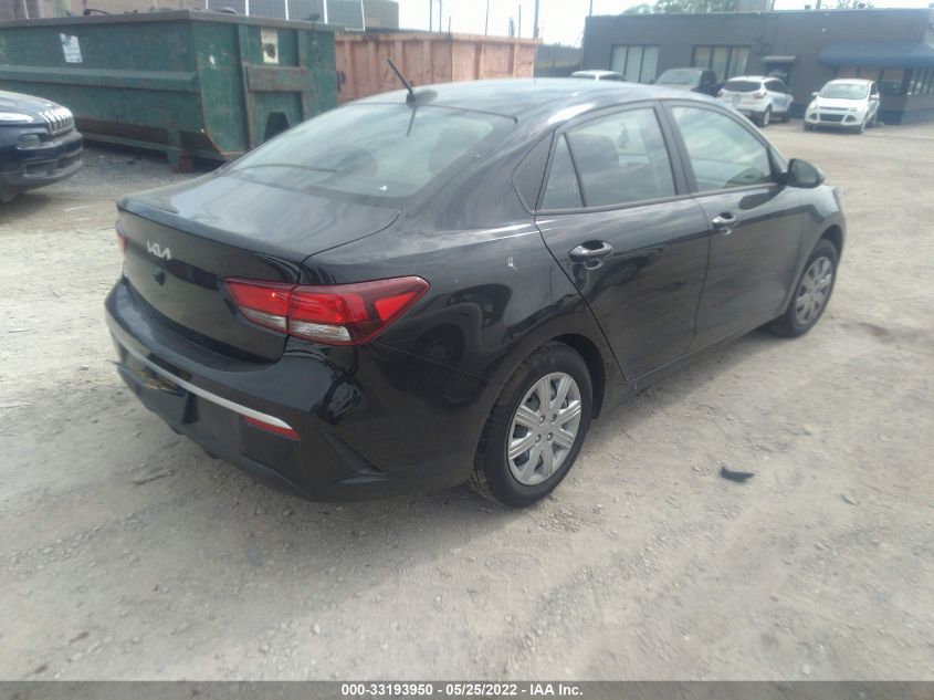 2022 KIA RIO S 3KPA24ADXNE459025