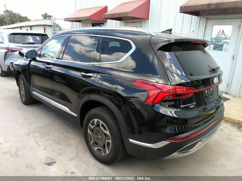 2022 HYUNDAI SANTA FE HYBRID BLUE KM8S2DA10NU040527