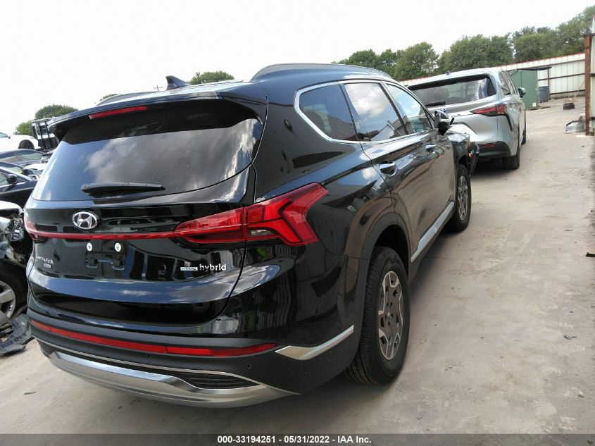 2022 HYUNDAI SANTA FE HYBRID BLUE KM8S2DA10NU040527