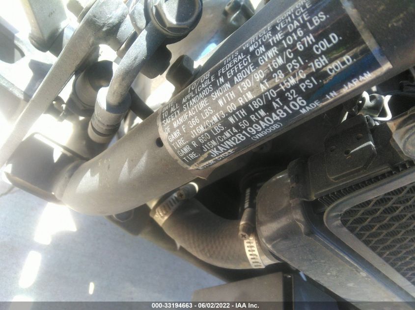 2009 KAWASAKI VN900 B JKAVN2B199A048106