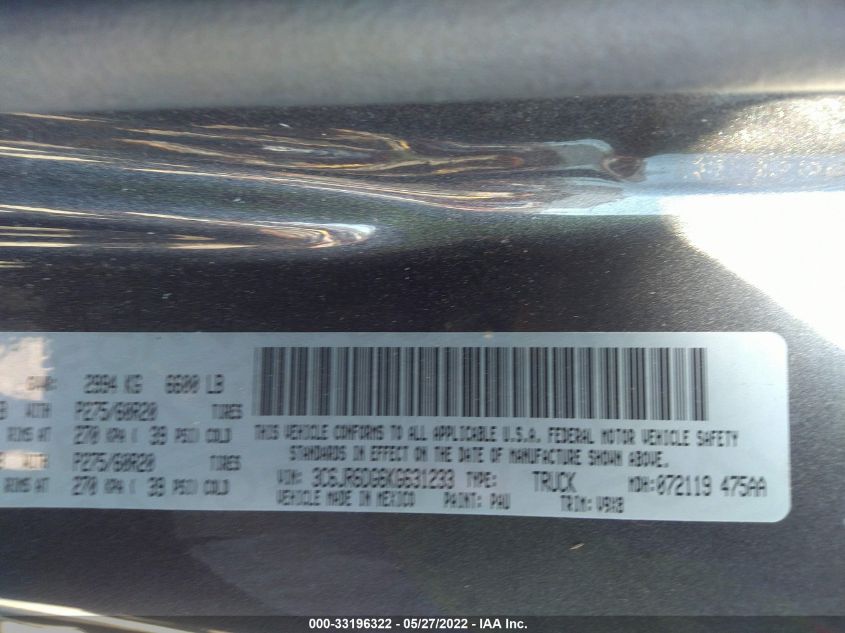 2019 RAM 1500 CLASSIC TRADESMAN 3C6JR6DG6KG631233