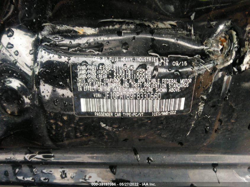 2015 SUBARU IMPREZA WAGON 2.0I SPORT PREMIUM JF1GPAT69F8330560