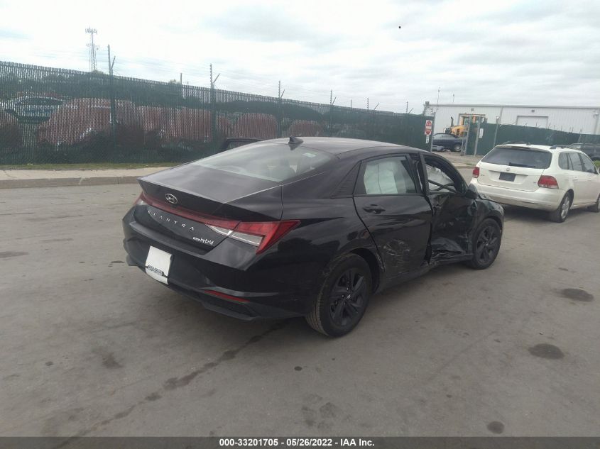 2021 HYUNDAI ELANTRA HYBRID BLUE KMHLM4AJ0MU006441