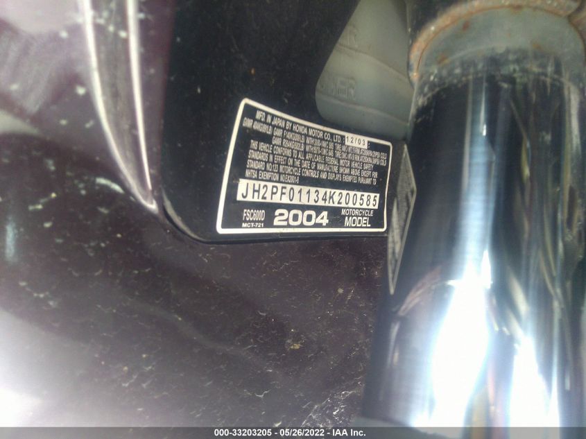 2004 HONDA FSC600 D JH2PF01134K200585