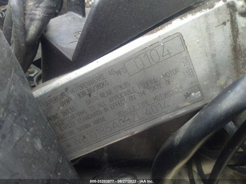 2005 BMW F650 GS WB10185A05ZL40147