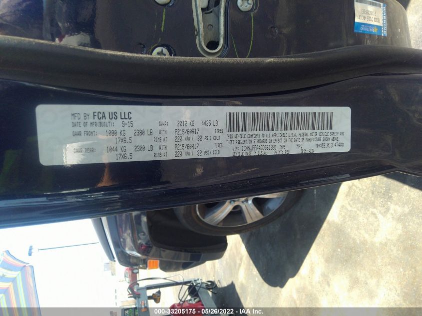 2016 JEEP PATRIOT LATITUDE 1C4NJPFA4GD561381