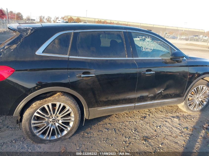 2016 LINCOLN MKX RESERVE 2LMTJ6LR5GBL83336