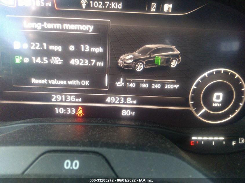 2017 AUDI A3 SPORTBACK E-TRON PREMIUM PLUS WAUTPBFF0HA102031