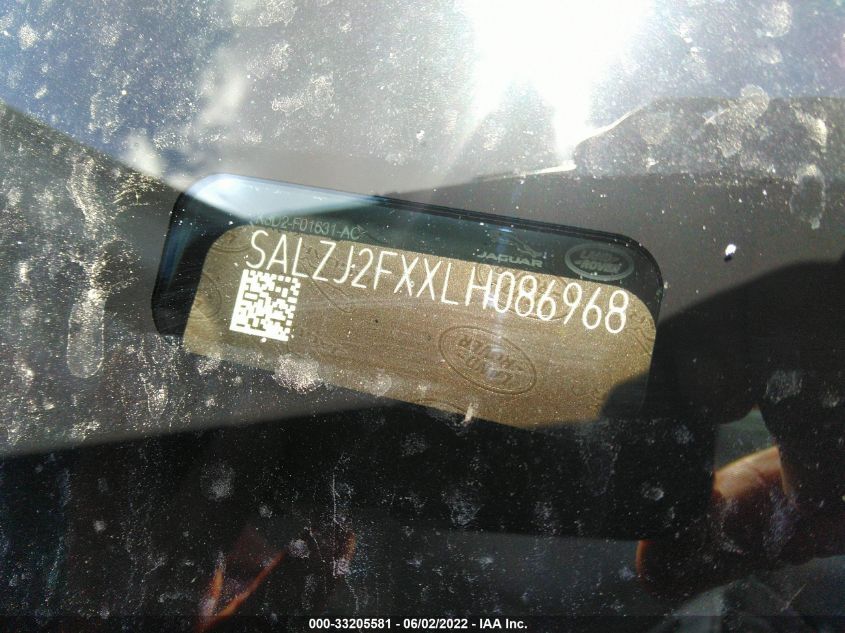 2020 LAND ROVER RANGE ROVER EVOQUE S SALZJ2FXXLH086968