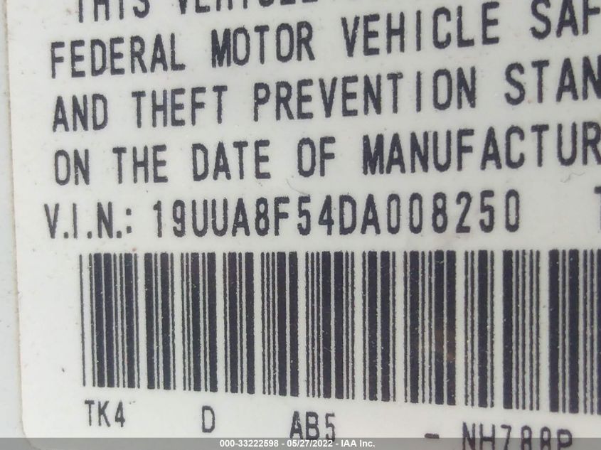 2013 ACURA TL TECH 19UUA8F54DA008250