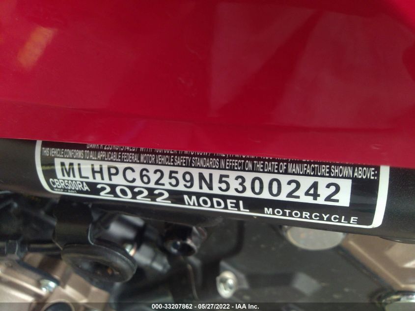 2022 HONDA CBR500 RA MLHPC6259N5300242