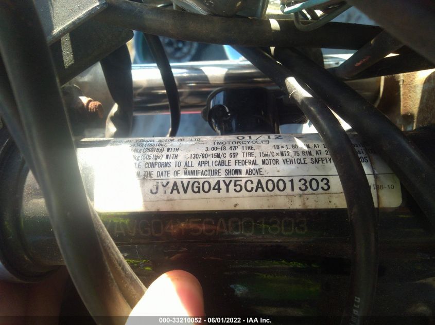 2012 YAMAHA XV250 C JYAVG04Y5CA001303