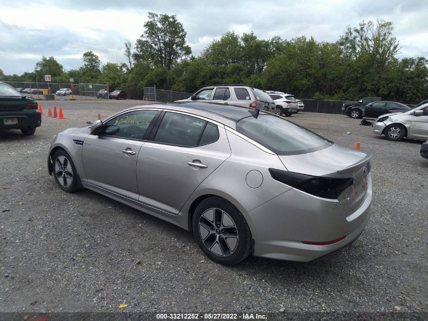 2013 KIA OPTIMA HYBRID EX KNAGM4AD3D5054118