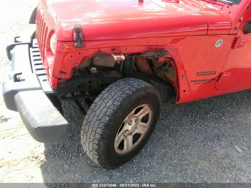 2016 JEEP WRANGLER UNLIMITED SPORT RHD 1C4BJWKG6GL331189