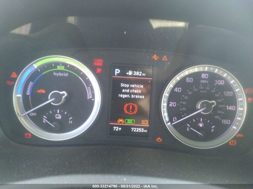 2019 HYUNDAI SONATA HYBRID LIMITED KMHE34L37KA088824