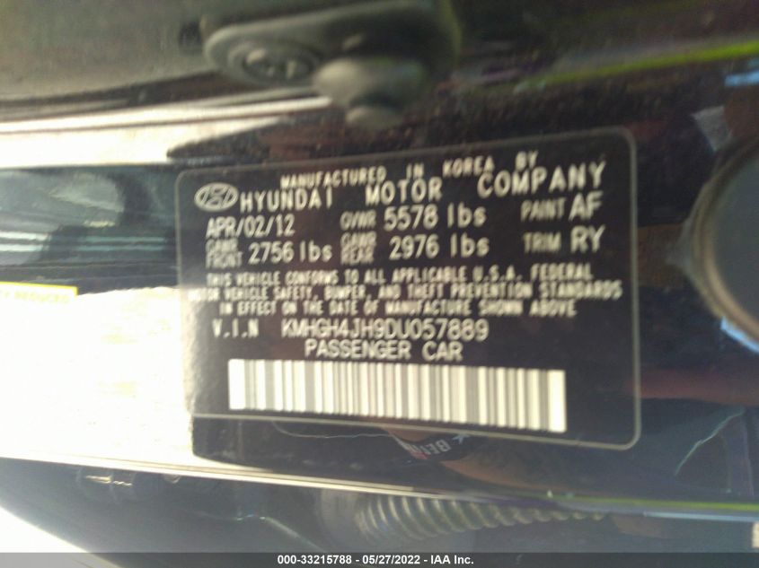 2013 HYUNDAI EQUUS SIGNATURE KMHGH4JH9DU057889