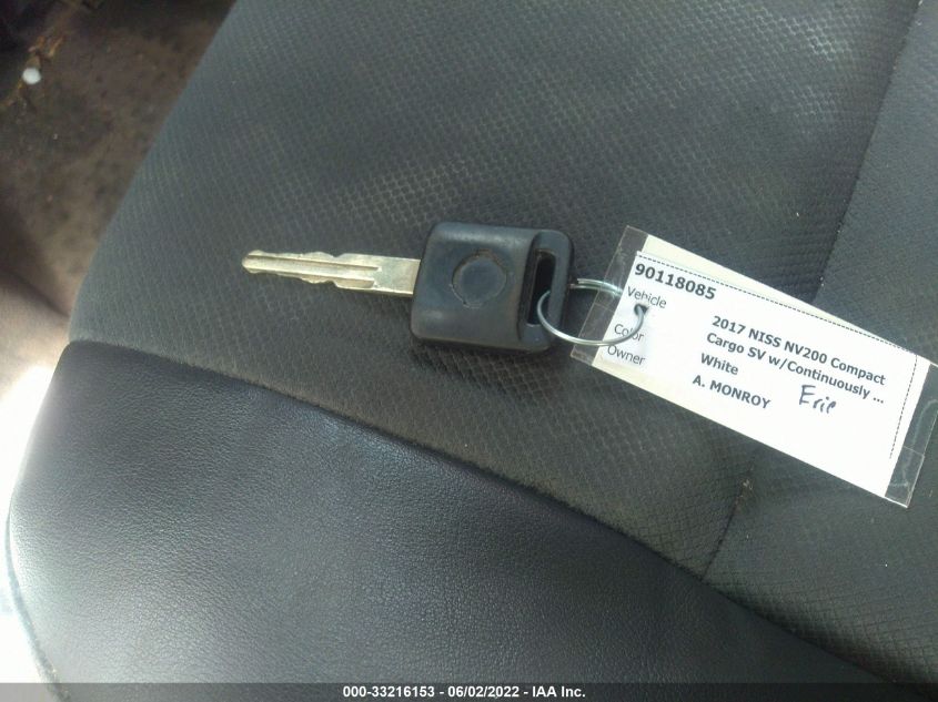 2017 NISSAN NV200 COMPACT CARGO S 3N6CM0KN8HK690964