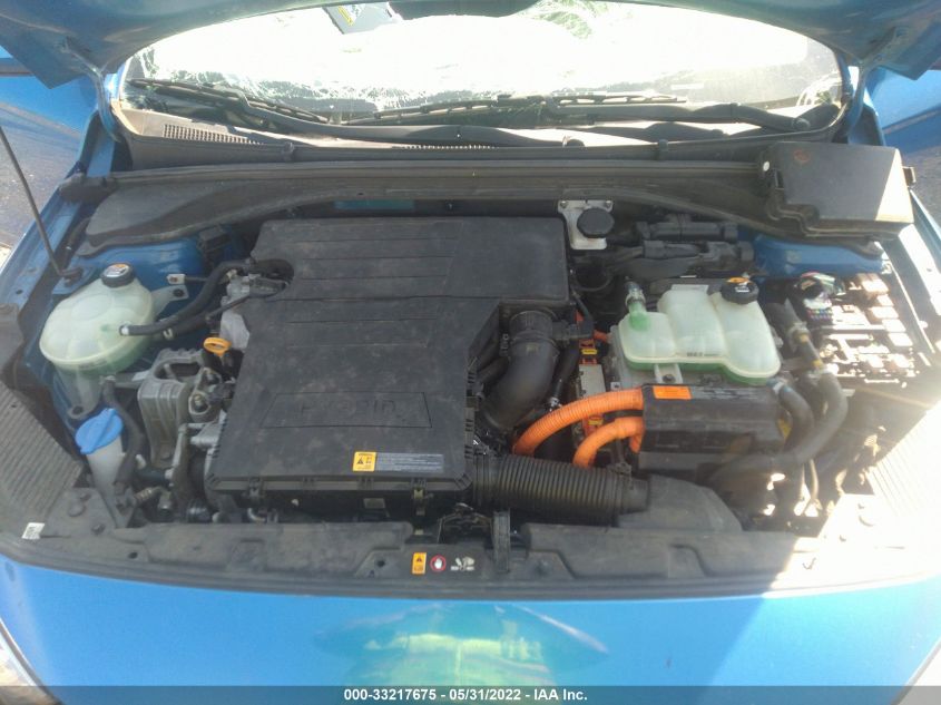2017 HYUNDAI IONIQ HYBRID BLUE KMHC65LC0HU027715