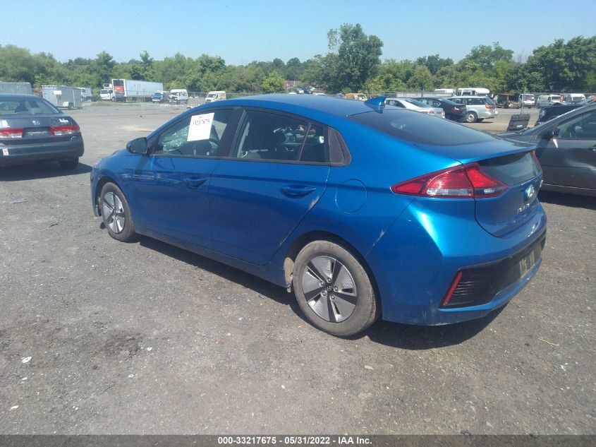 2017 HYUNDAI IONIQ HYBRID BLUE KMHC65LC0HU027715