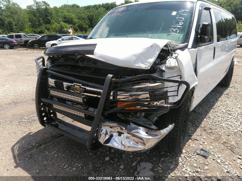 2018 CHEVROLET EXPRESS PASSENGER LT 1GAZGPFG0J1316079
