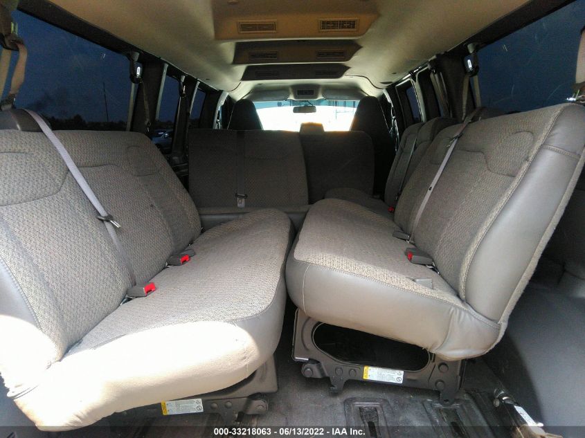2018 CHEVROLET EXPRESS PASSENGER LT 1GAZGPFG0J1316079