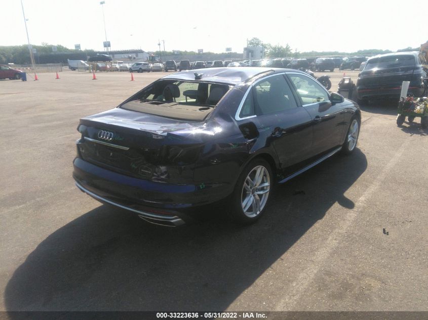 2022 AUDI A4 SEDAN S LINE PREMIUM PLUS WAUEAAF43NA022043