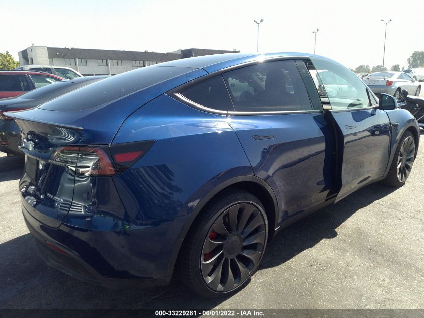 2022 TESLA MODEL Y PERFORMANCE 7SAYGDEF1NF312181