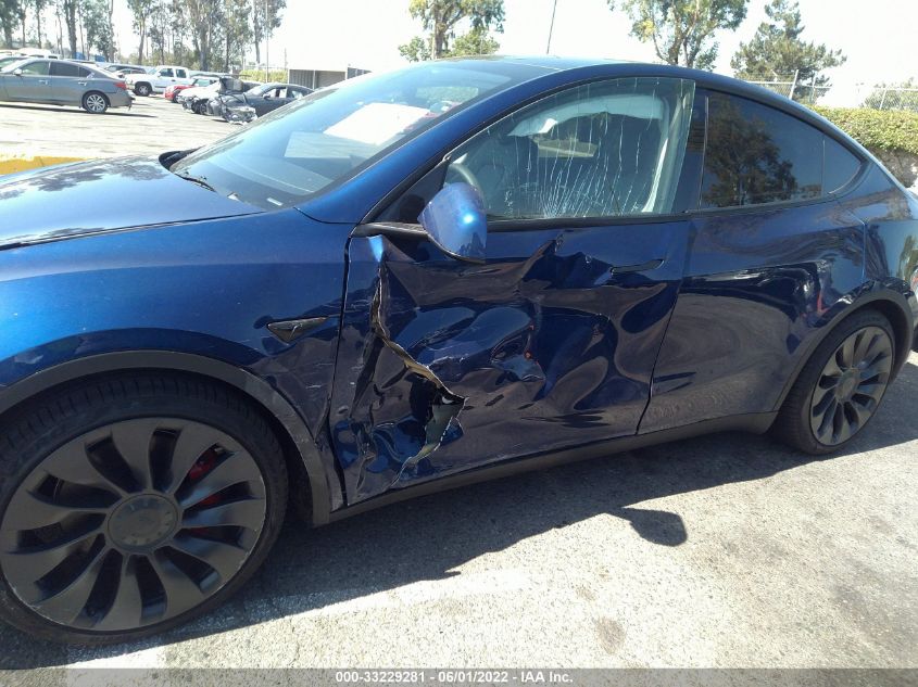 2022 TESLA MODEL Y PERFORMANCE 7SAYGDEF1NF312181