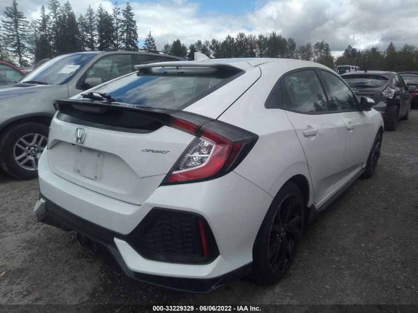 2018 HONDA CIVIC HATCHBACK SPORT SHHFK7H43JU413827