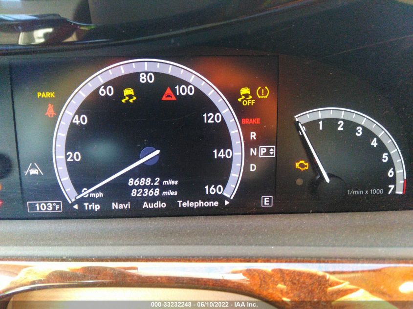 2013 MERCEDES-BENZ S-CLASS S 550 WDDNG7DB9DA501805