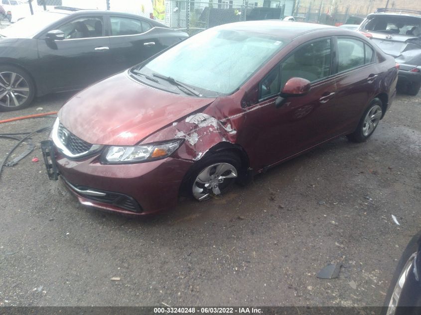 2013 HONDA CIVIC SDN LX 2HGFB2F54DH593268