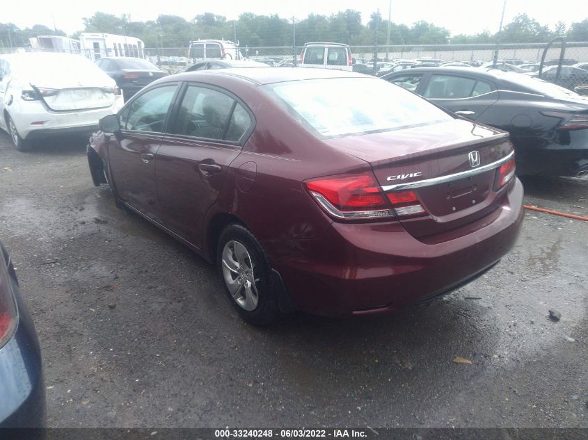 2013 HONDA CIVIC SDN LX 2HGFB2F54DH593268