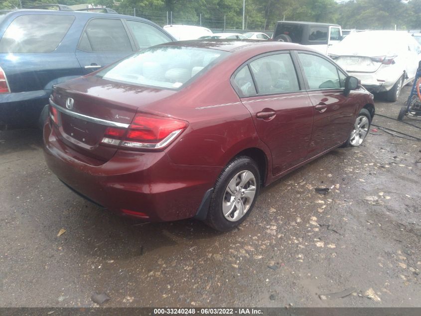 2013 HONDA CIVIC SDN LX 2HGFB2F54DH593268