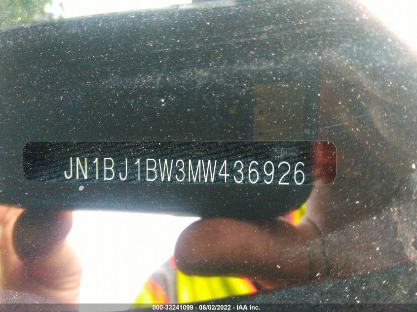 2021 NISSAN ROGUE SPORT SV JN1BJ1BW3MW436926