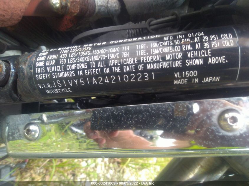 2004 SUZUKI VL1500 JS1VY51A242102231