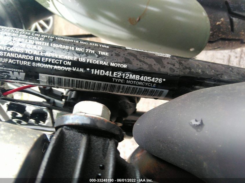 2021 HARLEY-DAVIDSON XL883 N 1HD4LE212MB405426