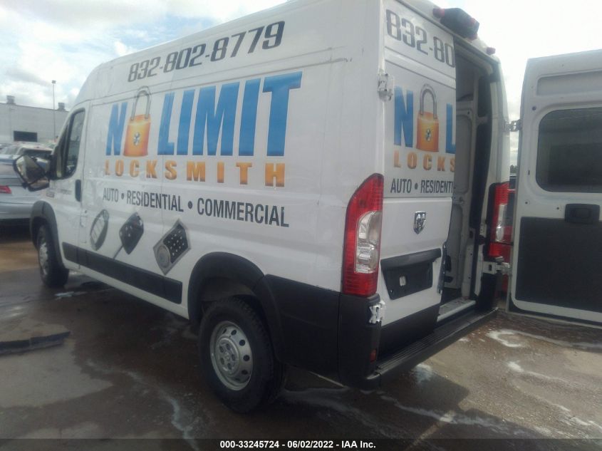 2019 RAM PROMASTER CARGO VAN 3C6TRVBG2KE538890