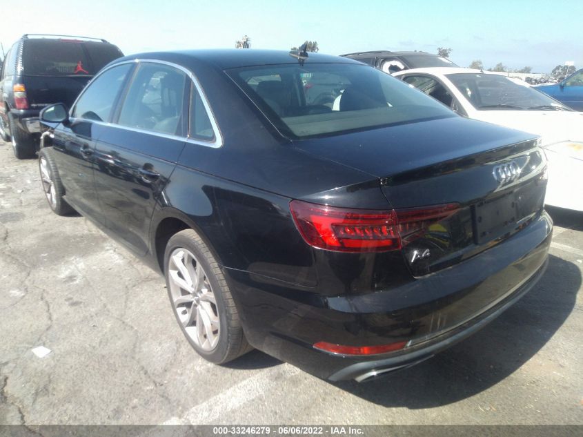 2019 AUDI A4 PREMIUM/TITANIUM PREMIUM WAUGMAF47KA055526