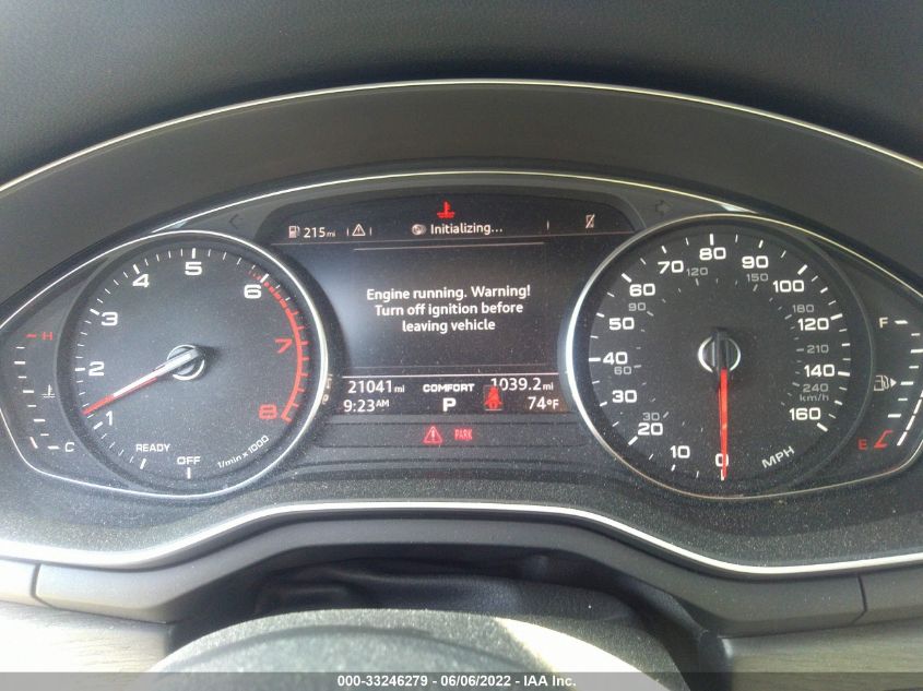 2019 AUDI A4 PREMIUM/TITANIUM PREMIUM WAUGMAF47KA055526